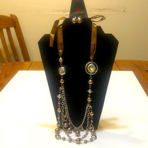 All the Trimmings Brown (Blockbuster) Necklace